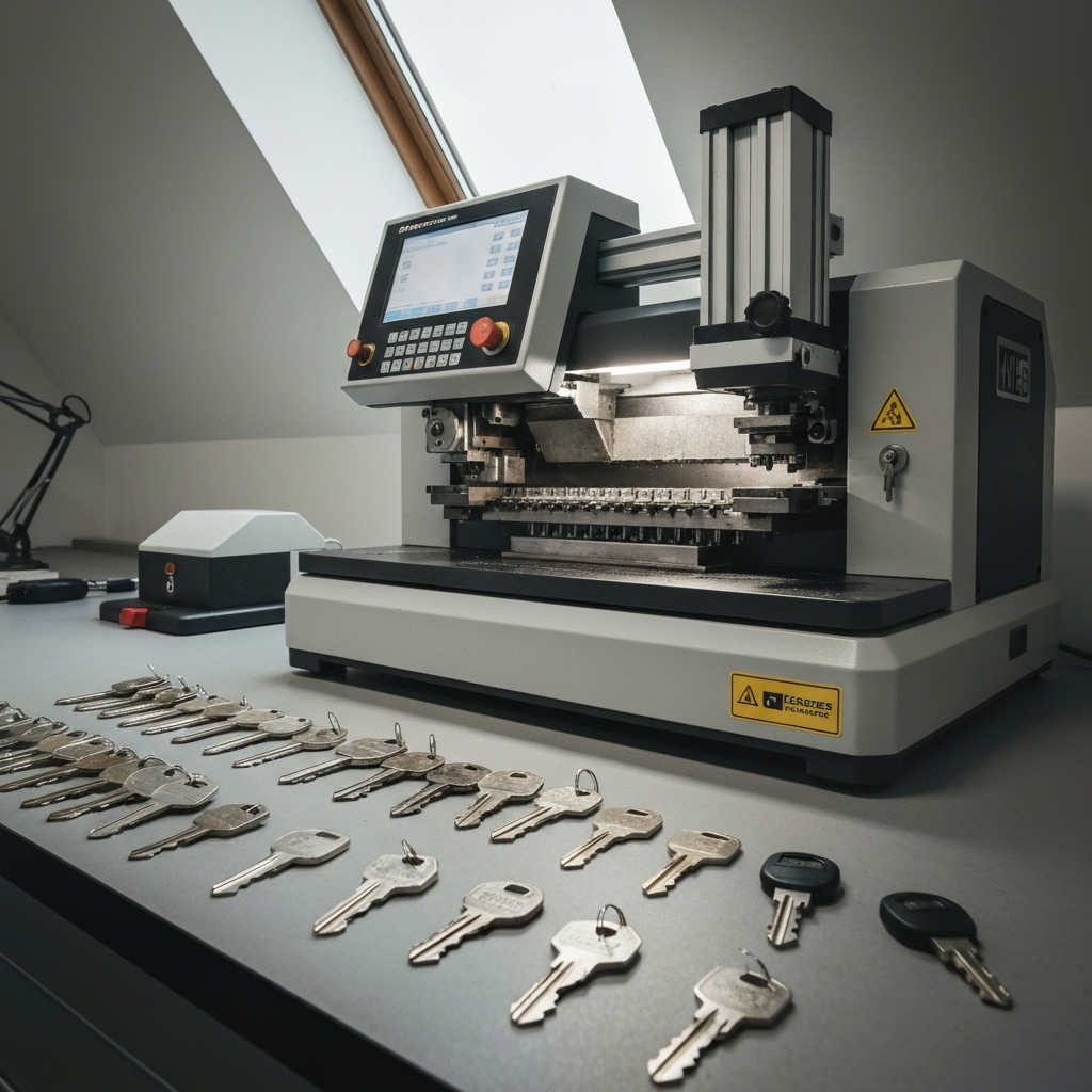 High precision key cutting equipment and various key types