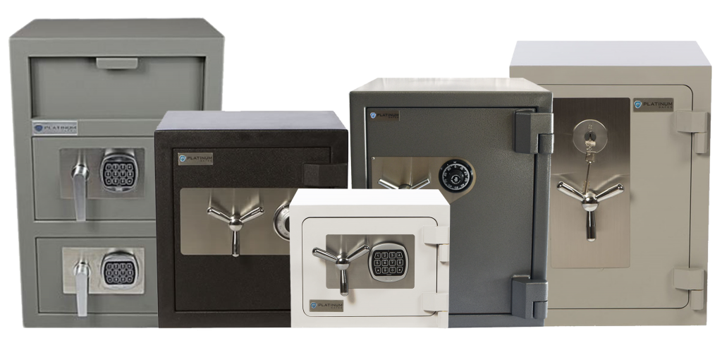 Various types of safes and vaults in Dubai office setting